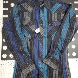 NWT Vintage Mens Size 14 1/2-33 Wrangler Brand Wesyern Flannel